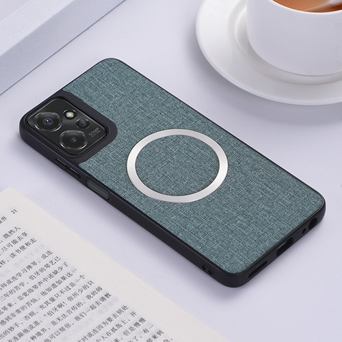 Moto G 5G 2024 CD Magsafe Magnetic Cloth Texture Phone Case - Light Green